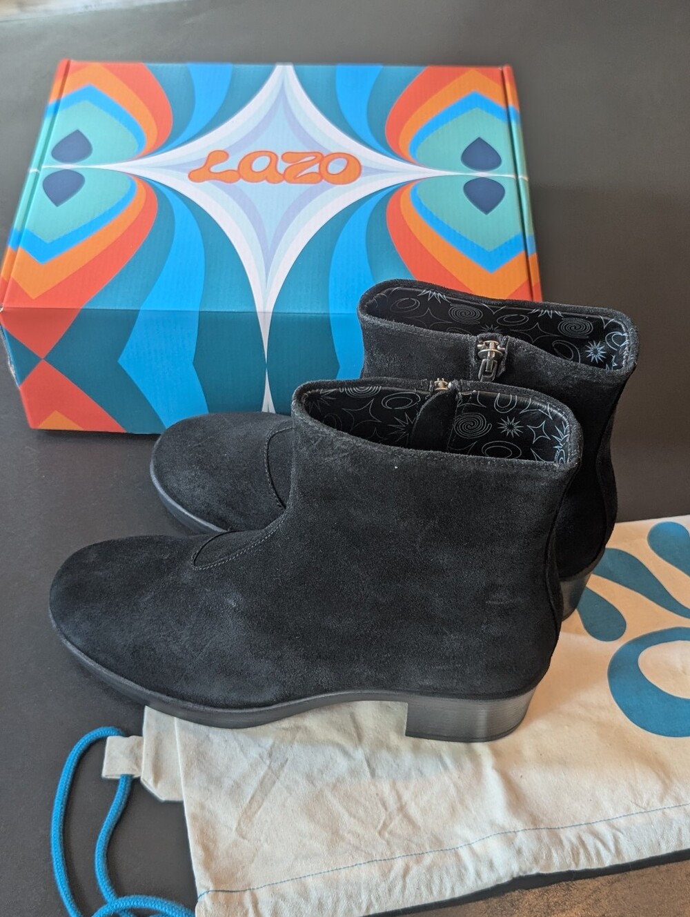 Lazo Suede Black Boots